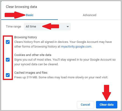 Browser Cache setting