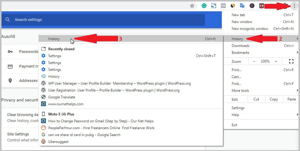 Clear Browser Cache chrome