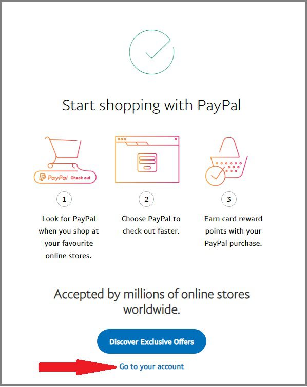 paypal go to account