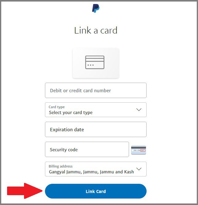 paypal link card