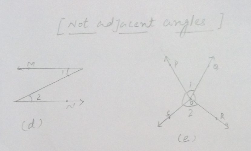 not adjacent angles