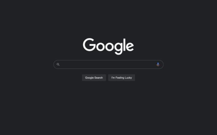 google search dark theme