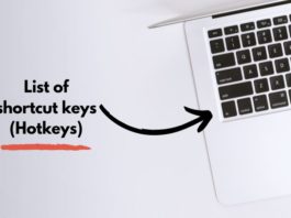 shortcut keys